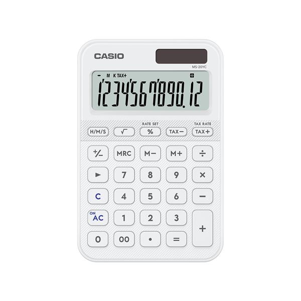 Calcolatrice da tavolo Casio MS-20YC-WE-W-EP con display extra-large e funzioni avanzate