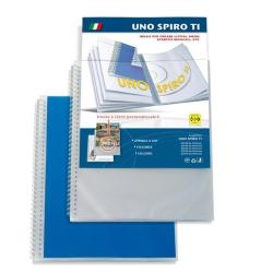 Portalistini personalizzabile Uno Spiro TI - con spirale - 22x30 cm - 50 buste - blu - Sei Rota