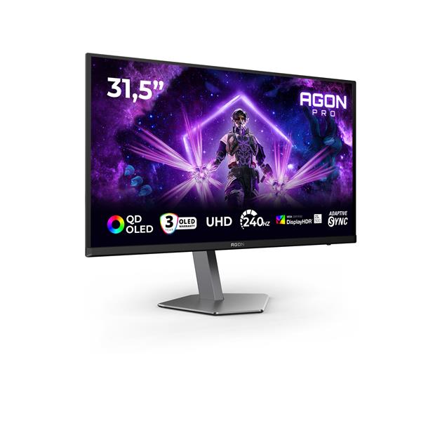 AOC AGON PRO AG326UZD2, 80 cm (31.5ʺ), 3840 x 2160 Pixel, 4K Ultra HD, OLED, 0,03 ms, Nero