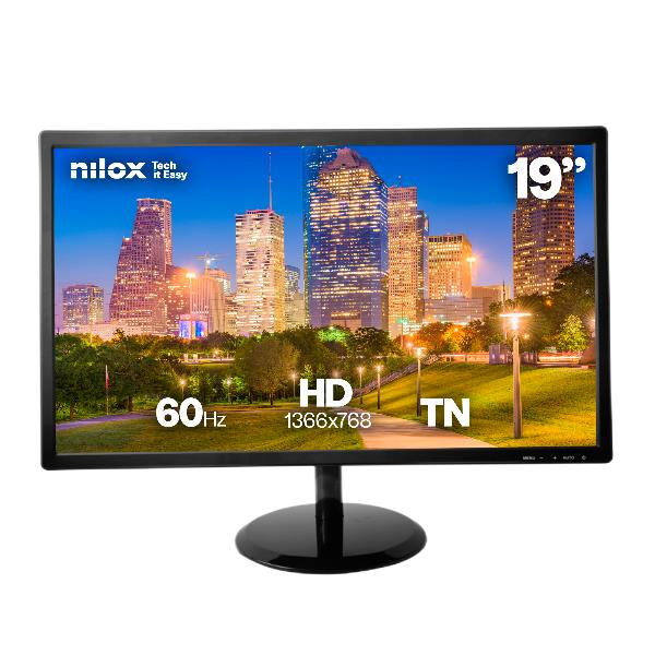 Nilox , 48,3 cm (19ʺ), 1366 x 768 Pixel, HD, LCD, 5 ms, Nero