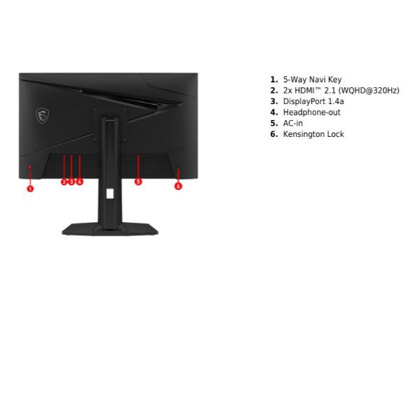MSI MAG 274QPF X32, 68,6 cm (27ʺ), 2560 x 1440 Pixel, Wide Quad HD, LCD, 0,5 ms, Nero
