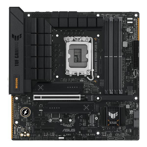 ASUS TUF GAMING B760M-PLUS II, Intel, LGA 1700, Intel® Celeron®, Intel® Pentium® Gold, Intel® Core™ i3, Intel® Core™ i5, Intel® Core™..., LGA 1700, DDR5-SDRAM, 192 GB