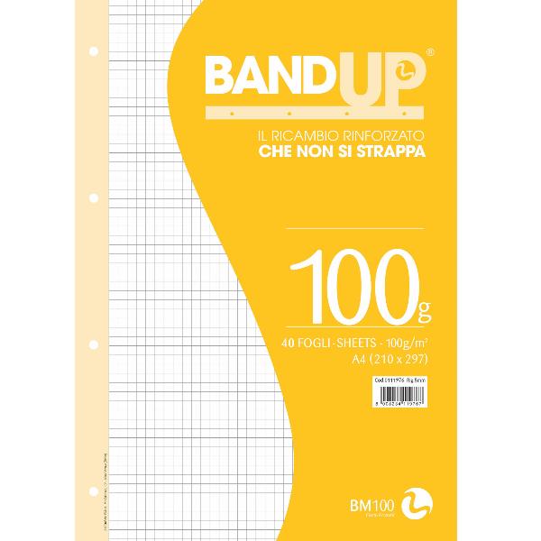 Ricambi BandUP forati rinforzati - A4 - 5mm - 100gr - BM - conf. 40 pezzi