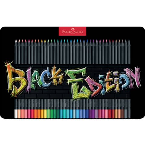 Matite colorate triangolare Black Edition - colori assortiti - Faber-Castell - conf.36 pezzi