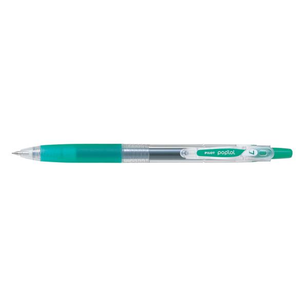 Roller gel a scatto Pop'lol - punta 0,7mm - verde - Pilot