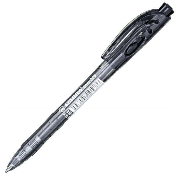 Penna a sfera a scatto Liner 308 - punta 0,7 mm - nero - Stabilo