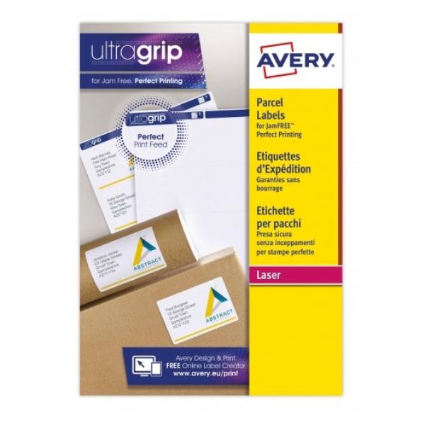 Etichette adesive L7169 - in carta - angoli arrotondati - laser - permanenti - 99,1 x 139 mm - 4 et/fg - 15 fogli - bianco - Avery