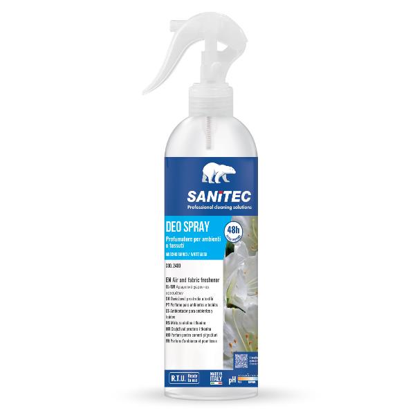 Profumatore Deo Spray - per ambienti e tessuti - trigger 300 ml - muschio bianco - Sanitec