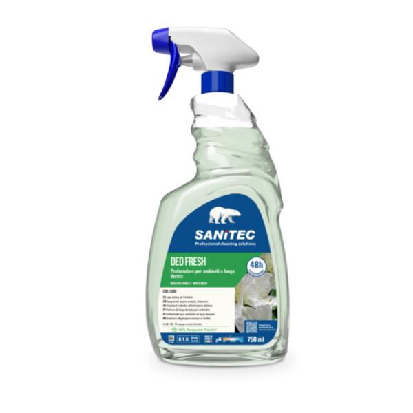Profumatore Deo Fresh - per ambienti e tessuti - trigger 750 ml - muschio bianco - Sanitec