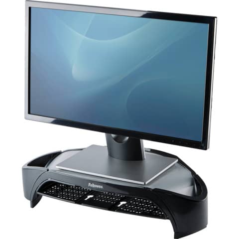 Supporto monitor plus - vaschetta e scomparti - Fellowes