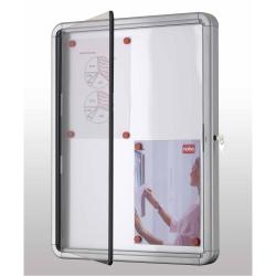 Bacheca per interni - fondo magnetico bianco - 8 fogli A4 - orizzontale - Nobo