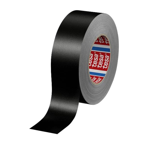 Nastro adesivo telato - 38 mm x 25 m - tela plastificata - nero - Tesa