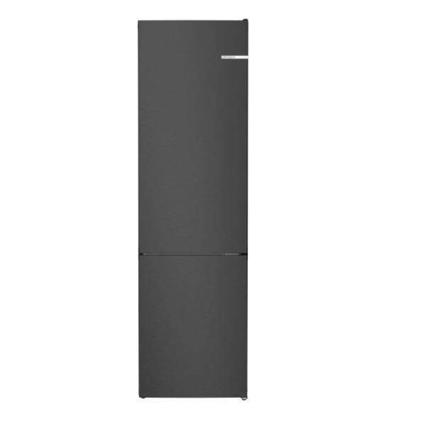 Bosch Serie 4 KGN392XCF Frigorifero Combinato da libera installazione 203 X 60 cm Acciaio anti-impronta Classe C, 363 L, SN-T, 10 kg/24h, C, Compartimento zona fresca, Nero