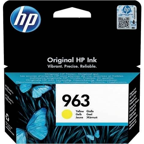HP 963 - 10.7 ml - giallo - originale - cartuccia d'inchiostro - per Officejet Pro 9010, 9012, 9014, 9015, 9016, 9019, 9020, 9022, 9025