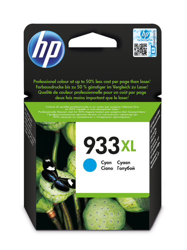 HP 933XL - Alta resa - ciano - originale - cartuccia d'inchiostro - per Officejet 6100, 6600 H711a, 6700, 7110, 7510, 7610, 7612