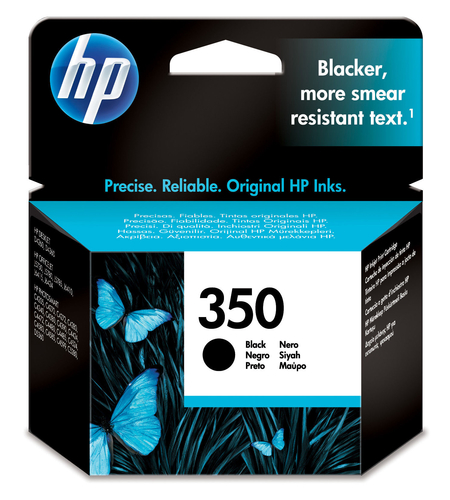 HP 350 - 4.5 ml - nero - originale - blister - cartuccia d'inchiostro - per Officejet J6413, J6415; Photosmart C4450, C4470, C4472, C4524, C4585, C5225, C5275, C5288