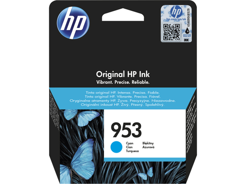 HP 953 - 9 ml - ciano - originale - blister - cartuccia d'inchiostro - per Officejet Pro 7720, 7730, 7740, 8210, 8216, 8218, 8710, 8718, 8719, 8720, 8730, 8740