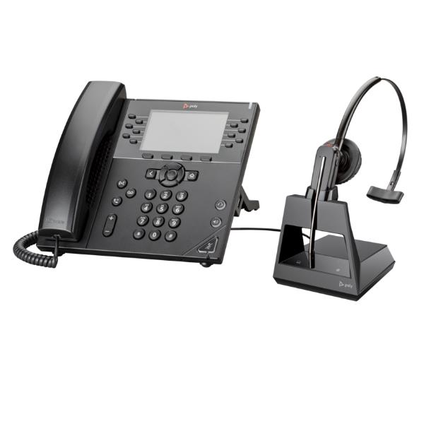 Poly Voyager 4245 - Voyager 4200 series - cuffie con microfono - convertibile - Bluetooth - senza fili - eliminazione rumore attivata - USB-A tramite adattatore Bluetooth - nero