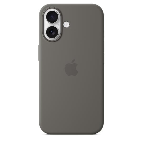 Apple - Cover per cellulare - compatibile MagSafe - silicone - Stone Grey - per iPhone 16