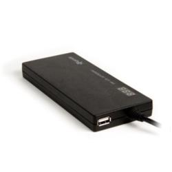 Hamlet Alimentatore universale per computer portatili 90w ultraslim LCD selezione automatica della tensione, Computer portatile, Interno, 90 W, AC-DC, Surriscaldamento, Sovraccarico, Cortocircuito, Nero