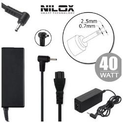 Nilox NLX40W-AS06, Computer portatile, Interno, 40 W, 19 V, AC-DC, 2,1 A