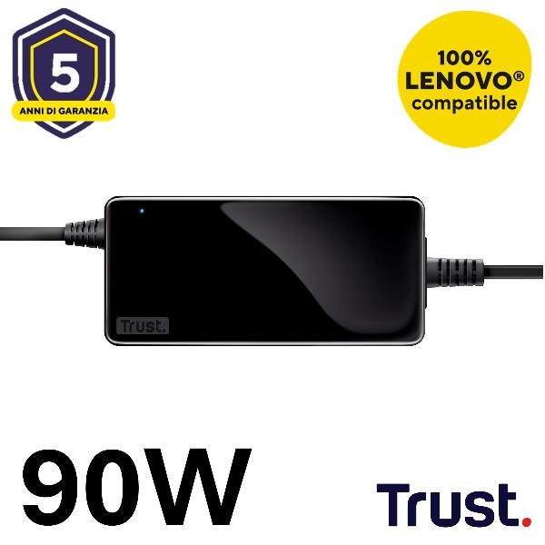 Trust 23394, Computer portatile, Interno, 100 - 240 V, 50/60 Hz, 90 W, 19 V