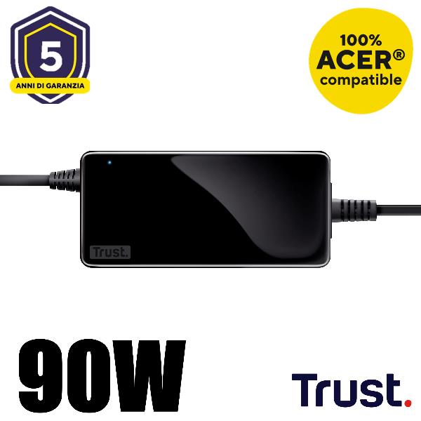 Trust 23391, Computer portatile, Interno, 100 - 240 V, 50/60 Hz, 90 W, 19 V