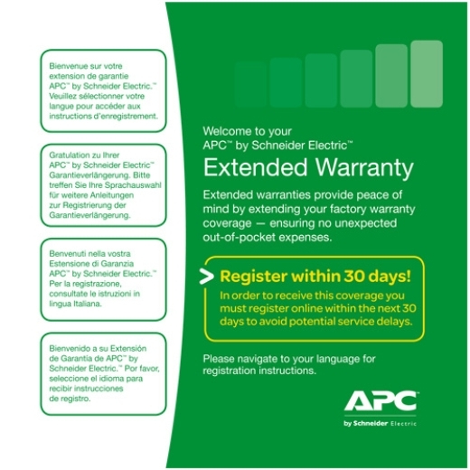 APC Extended Warranty - Contratto di assistenza esteso - parti (per UPS 3 kVA) - 1 anno - spedizione - tempo di risposta: NBD - per P/N: SRV3KA, SRV3KA-TW, SRV3KIL, SRV3KI-TW, SRV3KRI, SRV3KRILRK, SRV3KRIRK, SRV72RLBP-9A