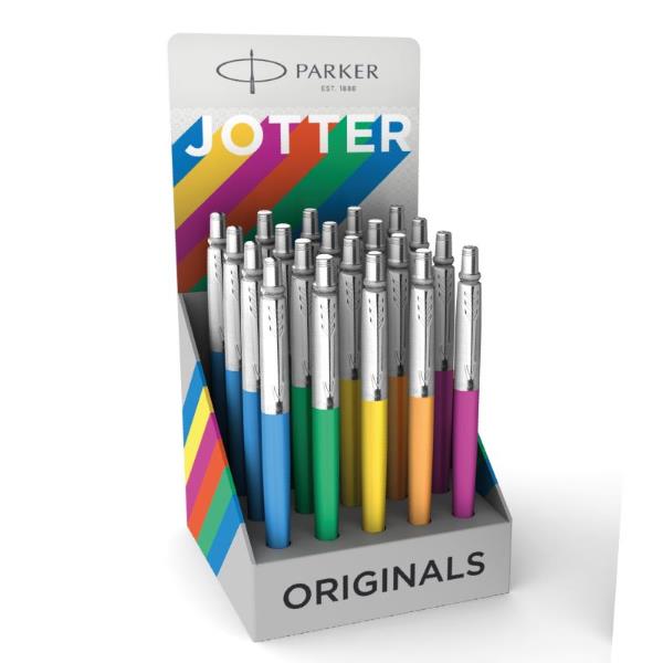 Parker Jotter Originals Penne a Sfera Ricaricabili Blu Punta Media 20 Pezzi