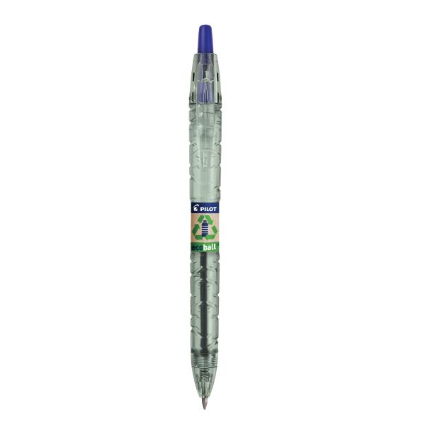 Penna a sfera a scatto Pilot B2P Ecoball ricaricabile blu