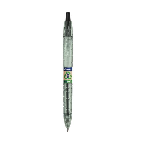 Penna a sfera a scatto Pilot B2P Ecoball ricaricabile, punta 1 mm, inchiostro nero