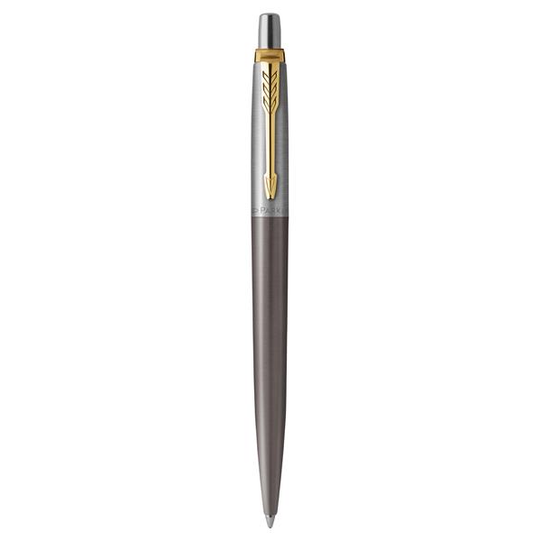 Penna a sfera Parker Jotter grigia con clip placcato oro