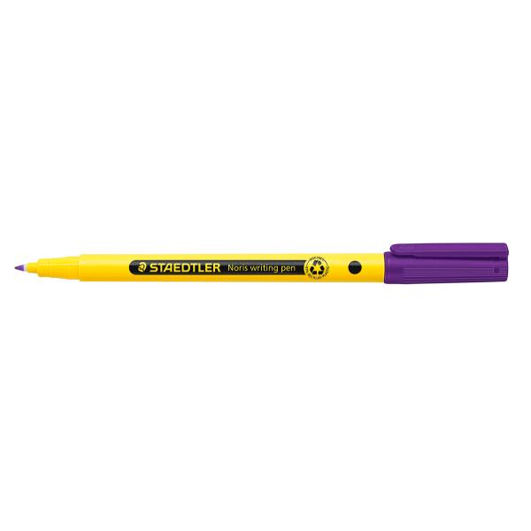 Pennarello fineliner Noris Writing Pen 307, punta fine 0,6 mm, inchiostro a base d’acqua, corpo in plastica riciclata, 10 colori disponibili.