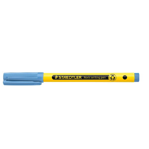 Fineliner Staedtler Noris 307, punta fine, inchiostro a base d’acqua, corpo in plastica riciclata, 0,6 mm, 10 colori disponibili.
