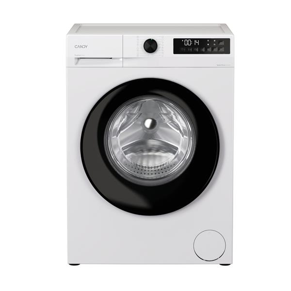 Candy ProWash 300, Lavatrice Slim 8 KG, 10% più efficente della classe A, 1400 giri, Bianco, Inverter, Fresh Vapor, 8 Cicli Rapidi, GD 48SB6-S, Caricamento frontale, 8 kg, B, 70 dB, 1351 Giri/min, A