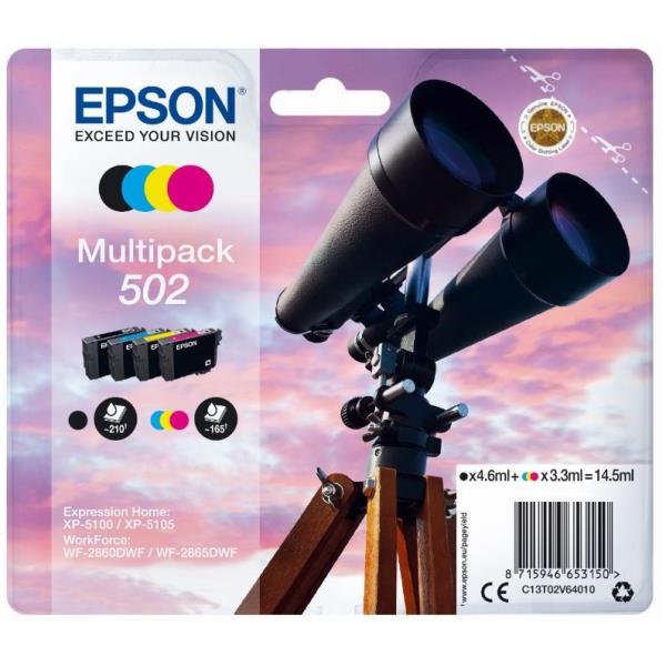Epson - Cartuccia Multipack - 502 - BK/C/M/Y - C13T02V64010