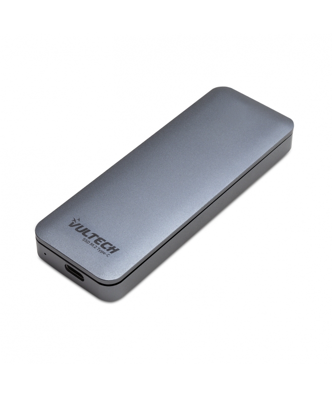 Vultech Box Esterno per SSD PCIe M.2 NVMe Type-C, Box esterno SSD, M.2, M.2, PCI Express 3.0, 10 Gbit/s, Collegamento del dispositivo USB, Grigio