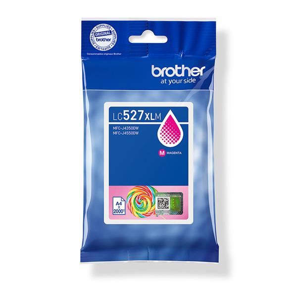 Brother LC527XLM, Resa elevata (XL), Magenta, Inchiostro a base di pigmento, 1 pz, 2000 pagine, Confezione singola