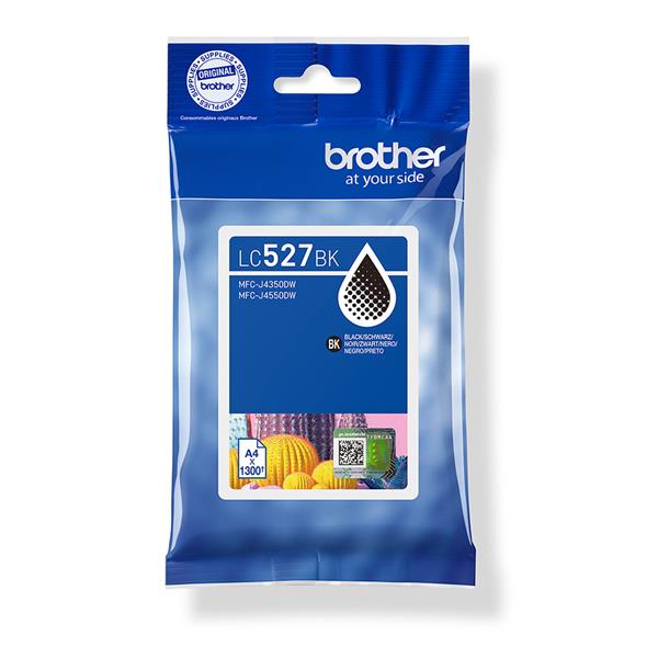 Brother LC527BK, Nero, Inchiostro a base di pigmento, 1 pz, 1300 pagine, Confezione singola