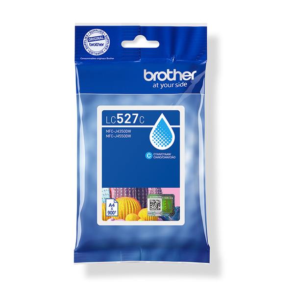 Brother LC527C, Ciano, Inchiostro a base di pigmento, 1 pz, 900 pagine, Confezione singola