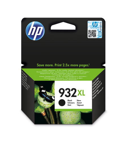 HP Cartuccia originale inchiostro nero ad alta capacità 932XL, Nero, Inchiostro a base di pigmento, 22,5 ml, 1 pz, 1000 pagine, Confezione singola