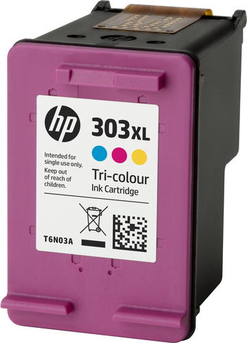 HP Cartuccia di inchiostro in tricromia originale ad alta capacità 303XL, Alto, Ciano, Magenta, Giallo, Inchiostro colorato, 1 pz, 415 pagine, Confezione singola