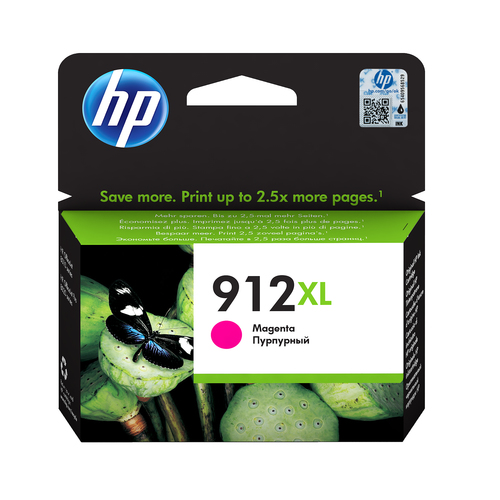 HP Cartuccia di inchiostro magenta originale 912XL ad alta capacità, Resa elevata (XL), Magenta, Inchiostro a base di pigmento, 9 ml, 1 pz, Confezione singola