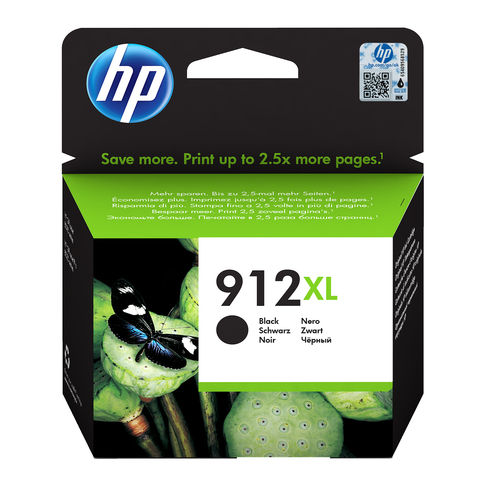 HP Cartuccia di inchiostro nero originale 912XL ad alta capacità, Resa elevata (XL), Nero, Inchiostro a base di pigmento, 18 ml, 1 pz, 720 pagine