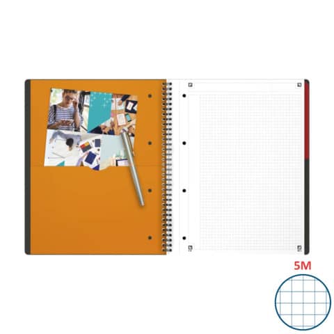 Blocco spiralato International Activebook - 5mm con margine - 240 x 297mm - 80gr - 80 fogli - Oxford