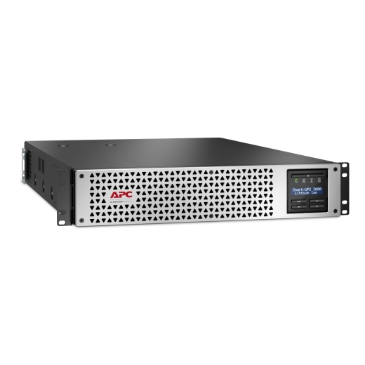 APC Smart-UPS Lithium Ion - UPS (montabile in rack) - linea interattiva, 8 x IEC C13, 1x IEC C19, SmartConnect+SmartSlot, AVR, LCD - 220/230/240 V c.a. V - 2700 Watt - 3000 VA - RS-232, USB, RJ-45 - connettori di uscita 9 - 2U - argento, nero con lunetta anteriore argentata