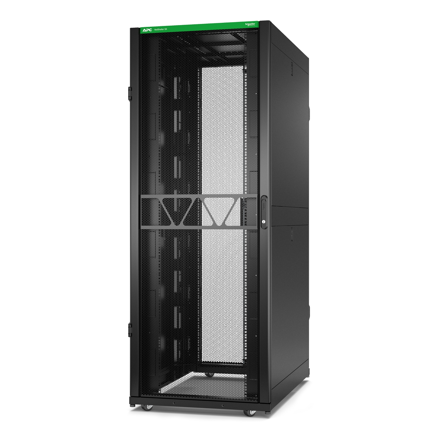 APC NetShelter SX Gen 2 - Rack cabinet - 1991H x 750W x 1200D mm, with sides - A pavimento - nero - 42U - 19"