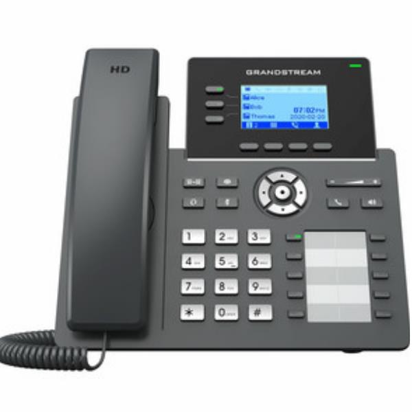 Grandstream GRP2604P - VoIP-Telefon - fÃ¼nfwegig Anruffunktion - SIP, RTCP, RTP, SRTP, RTCP-XR - 3 Leitungen (GRP2604P)