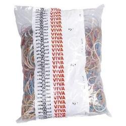 Elastici ad anello - misure e colori assortiti - 1 kg - gomma - Viva