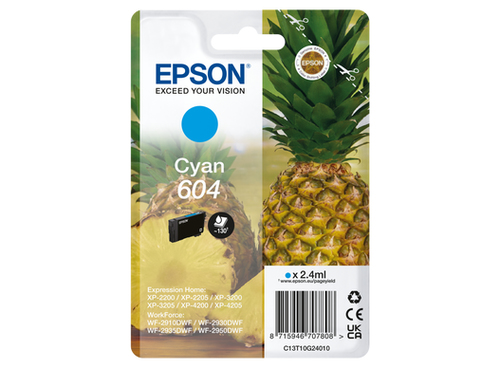 Epson - Cartuccia - Ciano - 604 - C13T10G24010 - 2,4 ml